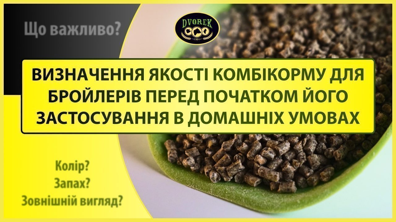 Визначення якості комбікорму для бройлерів перед початком його застосування в домашніх умовах